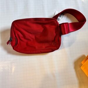 lululemon athletica Everywhere Belt Bag - College Crimson W/ Red Metal Logo RARE